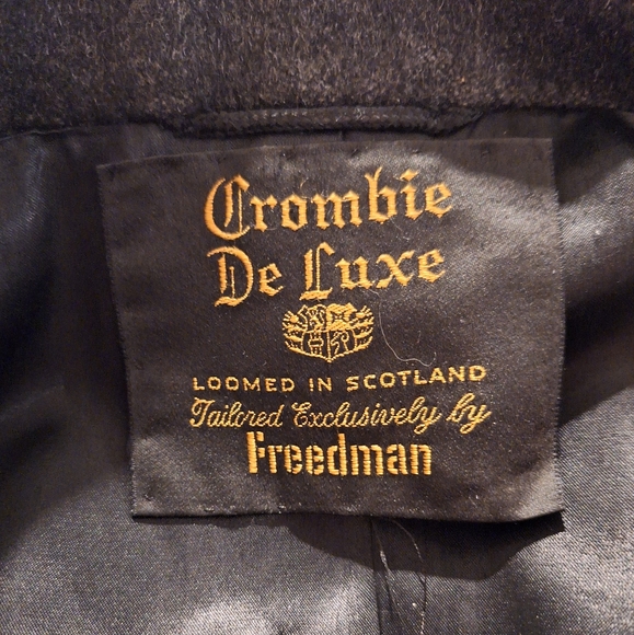 Peaky Blinders style vintage Crombie De Luxe Jacket - Dark Grey - Picture 2 of 5